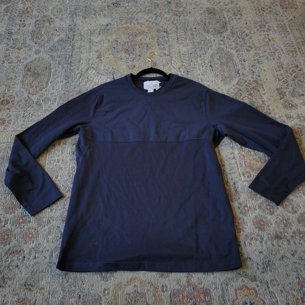 BNWT Blue Mens Golf Adidas Long sleeve Embroidered Top - Picture 6 of 16